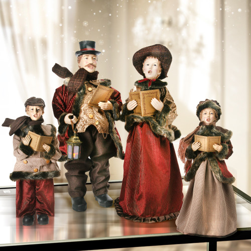 Set of 4 Family Carolers Christmas Figures 35